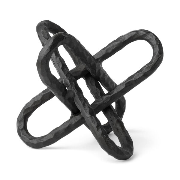 Wilhelm II Black Large Metal Link Decor Object, image 1