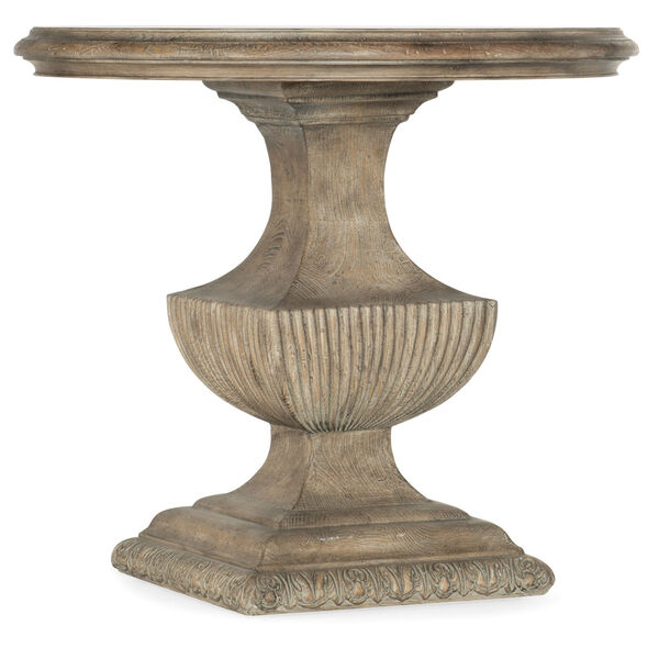 Castella Brown Urn Pedestal End Table, image 1