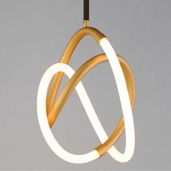 Mobius Black and Gold LED Pendant, image 3