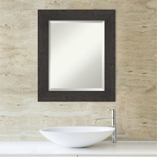 Espresso Frame 21W X 25H-Inch Bathroom Vanity Wall Mirror, image 5