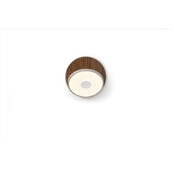 Gravy Silver Oiled Walnut LED Hardwire Wall Sconce, image 1