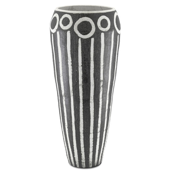 Cairo Textured Black and White Urn, image 1