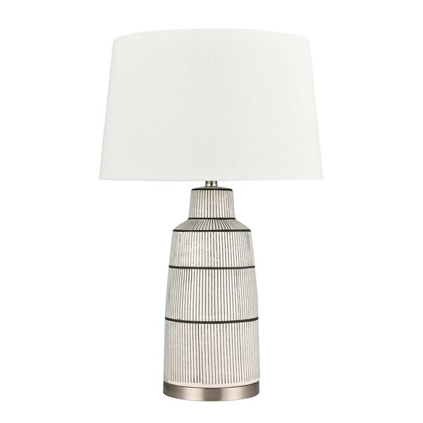 Ansley Gray and Satin Nickel One-Light Table Lamp, image 3
