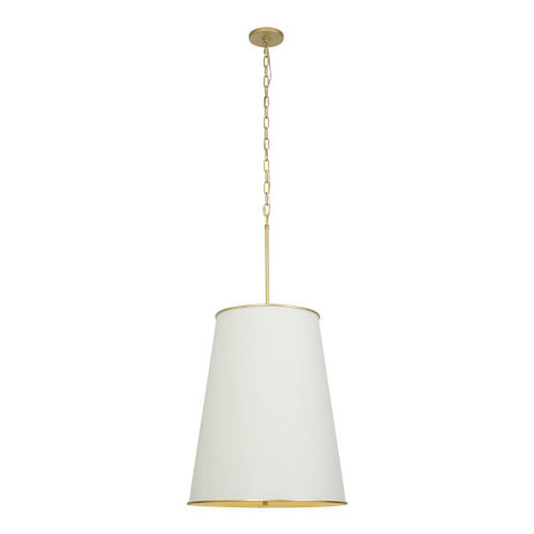 Coco Matte White and French Gold Nine-Light Foyer Pendant, image 1