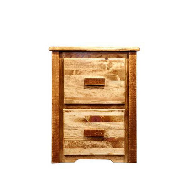 Homestead Stained and Lacquered File Cabinet Two Drawer, image 1