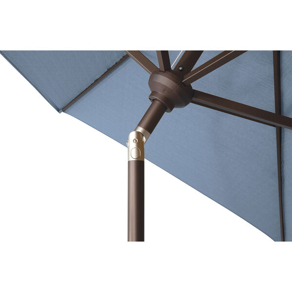 Catalina 6x10 Foot Rectangular Market Umbrella in Navy Sunbrella and Bronze, image 7