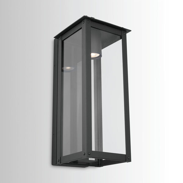 Hunt Black Eight-Inch One-Light Outdoor Wall Lantern, image 2