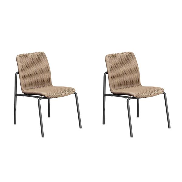 Orso Brown Black Side Chair , Set of Two, image 1
