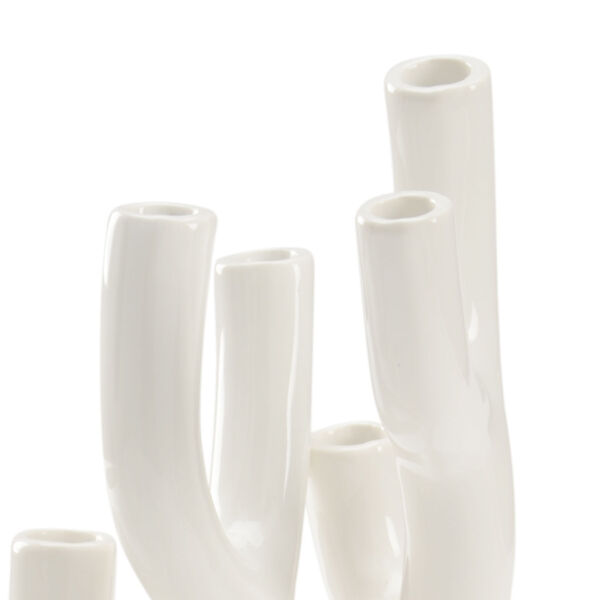 Antique White Glaze Finger Stem Vase, image 2