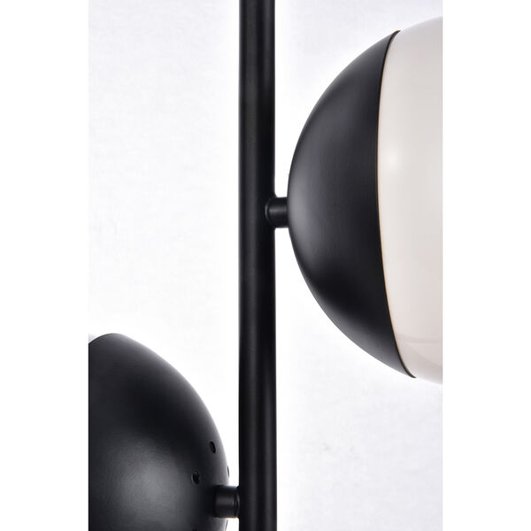 Eclipse Black and Frosted White Two-Light Table Lamp, image 5