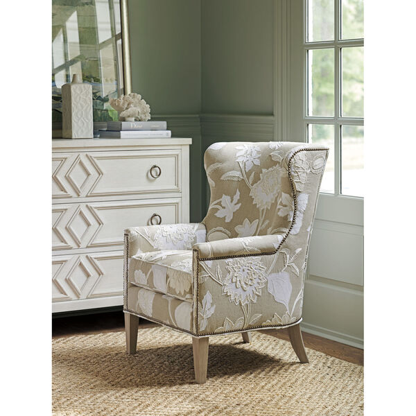 Upholstery Linen White Avery Wing Chair, image 3