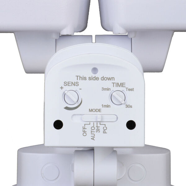 White Two-Light Integrated LED Motion Sensor Outdoor Security Flood Light, image 4