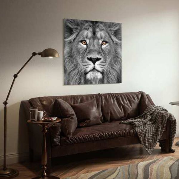 King of the Jungle Lion Frameless Free Floating Tempered Glass Graphic Wall Art, image 6