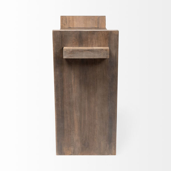 Elaine III Medium Brown Solid Wood Angled Leg Console Table, image 4