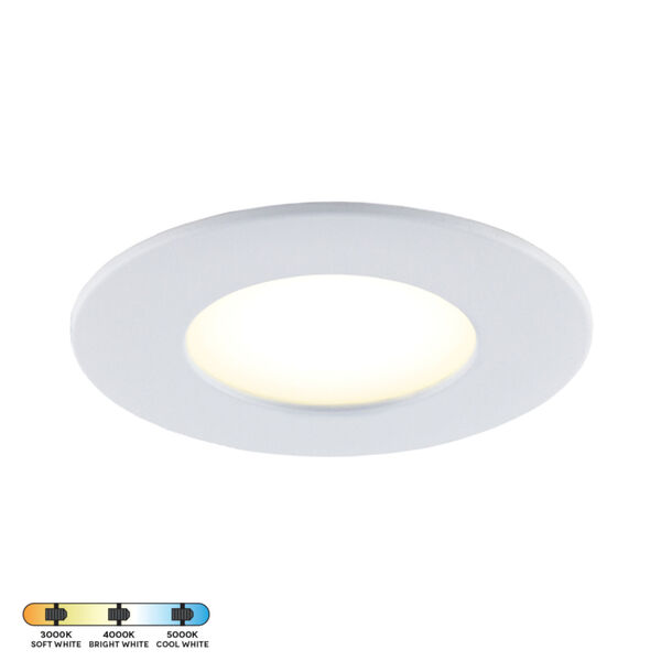 SLIM Matte White LED Recessed Fixture, Pack of 4, image 3