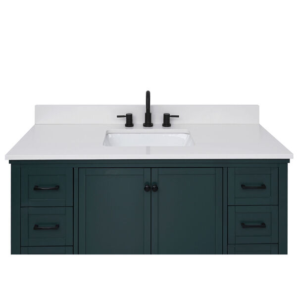 Lotte Radianz Everest White 49-Inch Vanity Top with Rectangular Sink, image 5