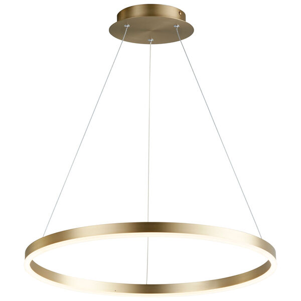 Circulo Aged Brass 24-Inch LED Chandelier, image 2