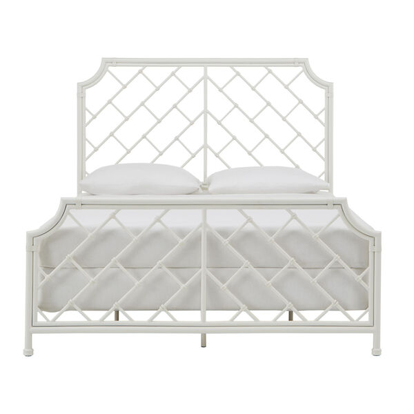 Falkner White Geometric Metal Queen Bed, image 2