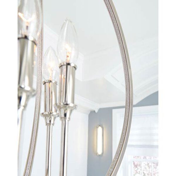Monticello Polished Nickel 17-Inch Three-Light Chandelier, image 2