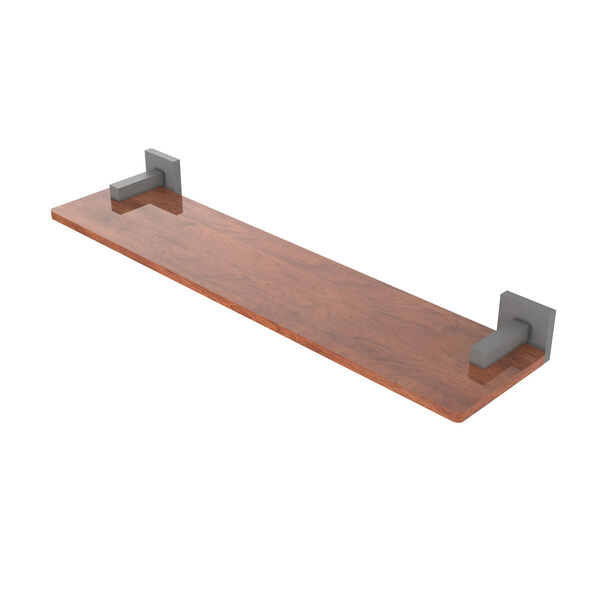 Montero Matte Gray 22-Inch Solid IPE Ironwood Shelf, image 1