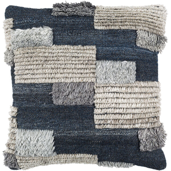 Baracoa Dark Blue and Medium Gray 20-Inch Pillow, image 1