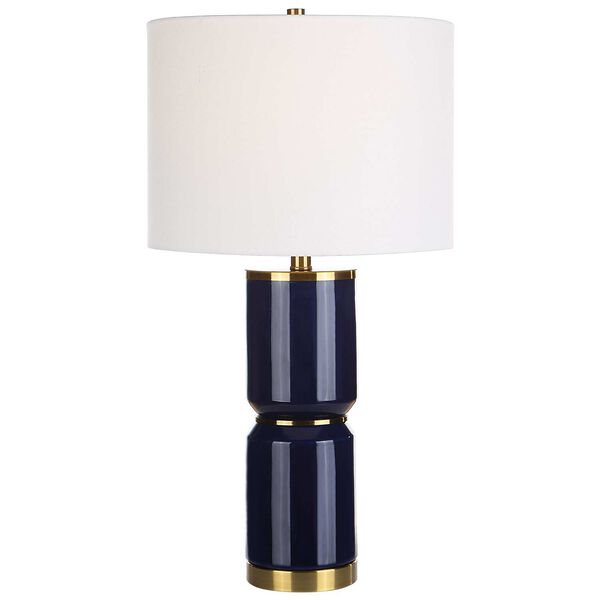 Vivian Royal Blue and Gold One-Light Table Lamp, image 1