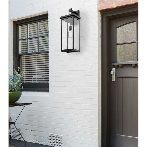 Powder Coat Black Eight-Inch One-Light Outdoor Wall Sconce, image 2