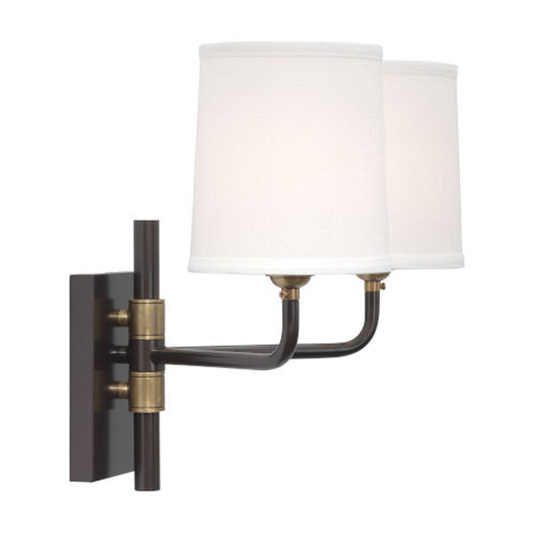 Lawton Bronze Two-Light Double Arm Wall Sconce, image 4