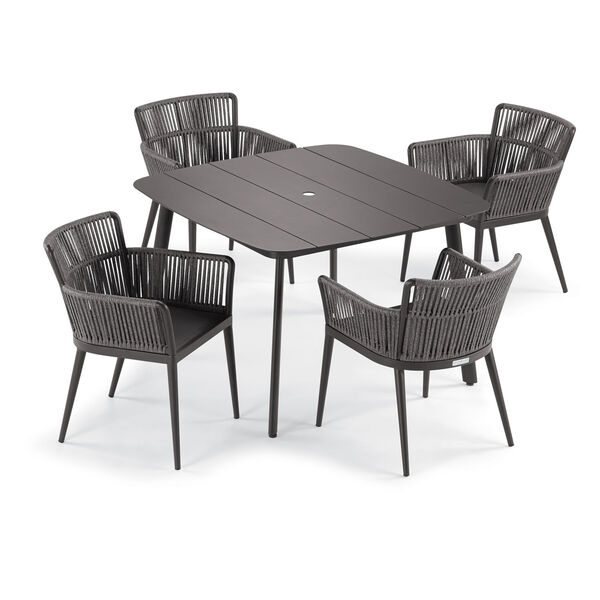 Nette Carbon and Pewter Patio Dining Set, 5-Piece, image 1