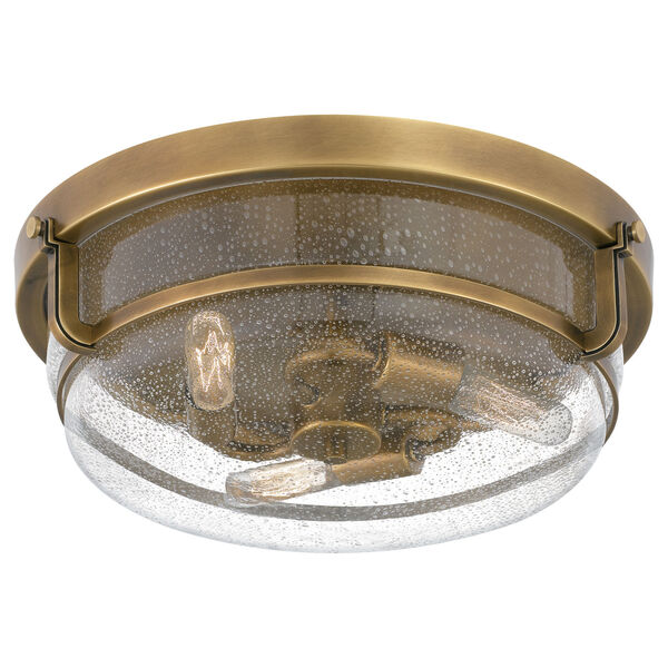 Outpost Weathered Brass Three-Light Flush Mount, image 5