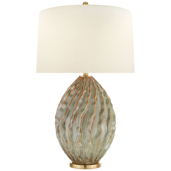 Dianthus Large Table Lamp in Desert Rain with Natural Percale Shade by Chapman and Myers, image 1