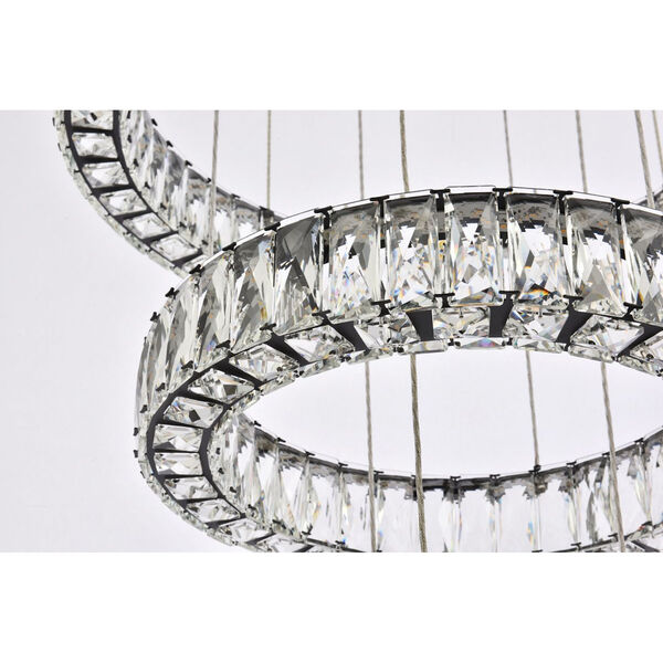 Monroe Black Integrated LED Five Ring Chandelier, image 6