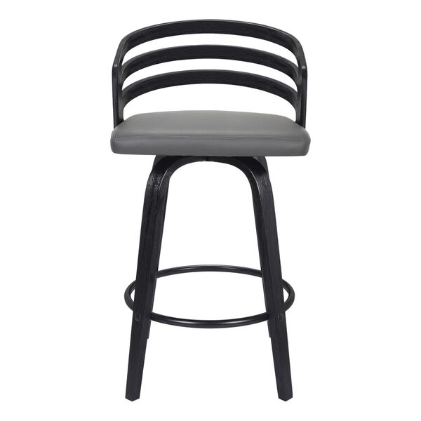 Jayden Black and Gray 26-Inch Counter Stool, image 3