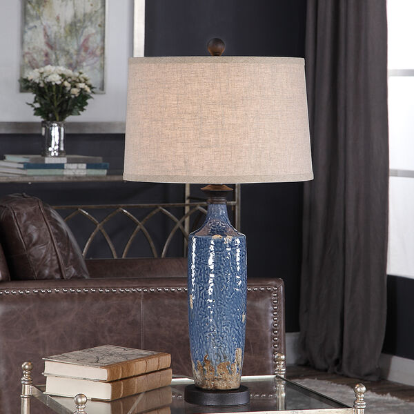 Evelyn Blue One-Light Table Lamp, image 2