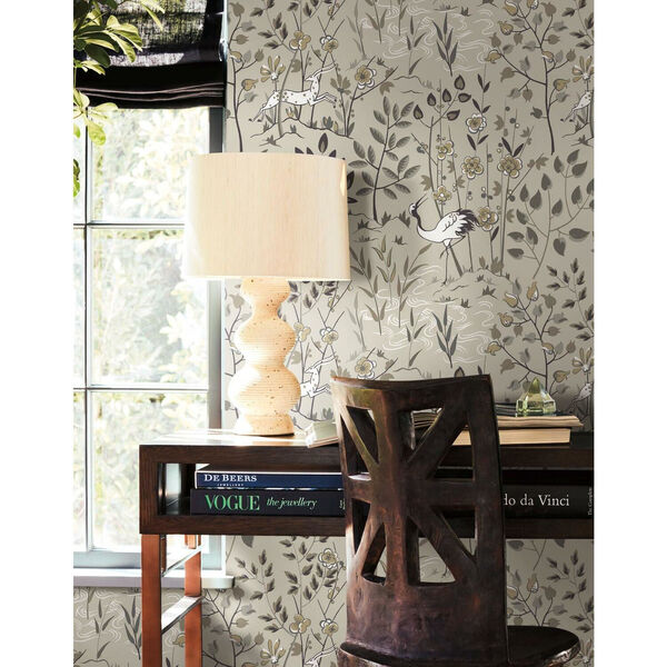 Ronald Redding Off White Aspen Non Pasted Wallpaper - SWATCH SAMPLE ONLY, image 3