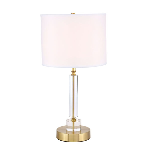 Deco Brushed Brass 13-Inch One-Light Table Lamp, image 3