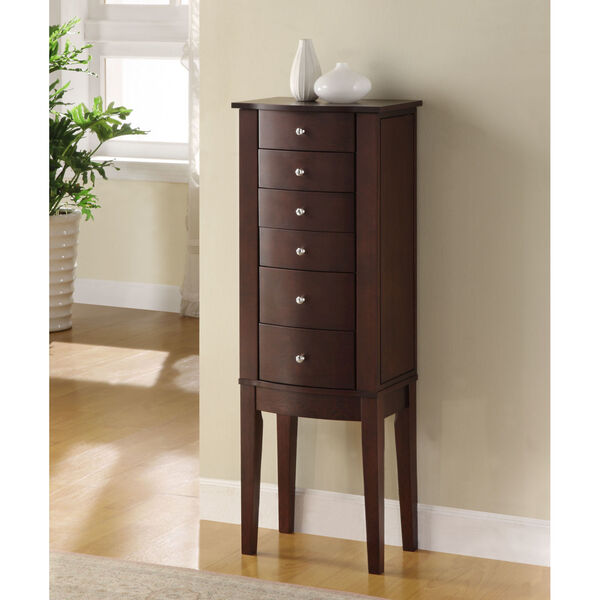 Merlot and Black Jewelry Armoire, image 5