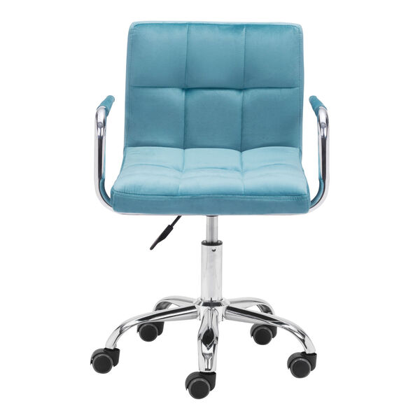 Kerry Blue and Silver Office Chair, image 4