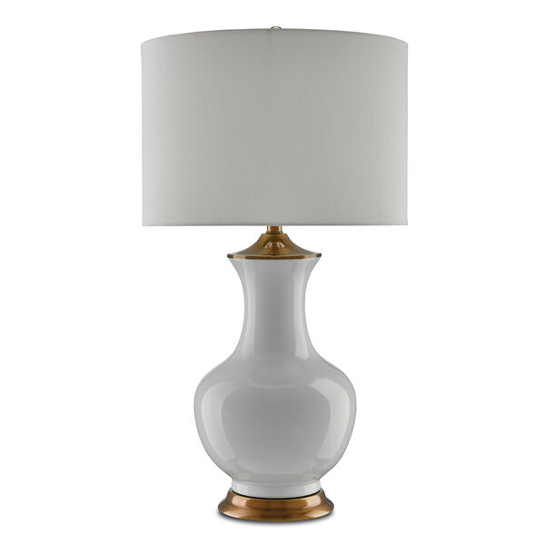 Lilou White and Antique Brass One-Light Table Lamp, image 3