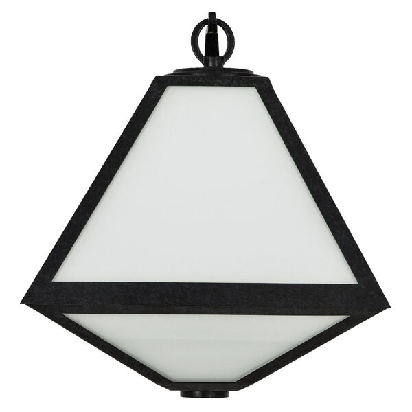 Glacier Black Charcoal Two-Light Wall Sconces with White Opal Glass Panel Shade, image 2