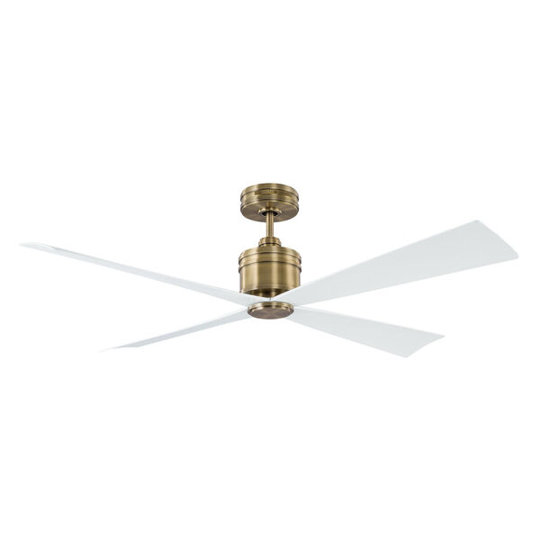 Launceton Hand-Rubbed Antique Brass 56-Inch Indoor Outdoor Ceiling Fan, image 1