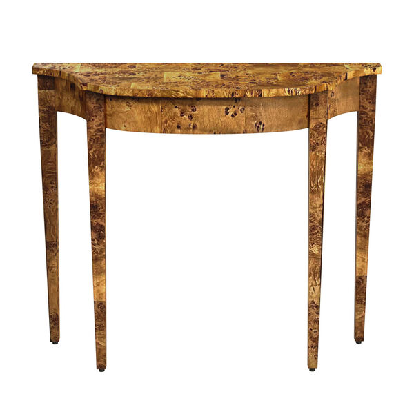 Chester Traditional Burl Console Table, image 1