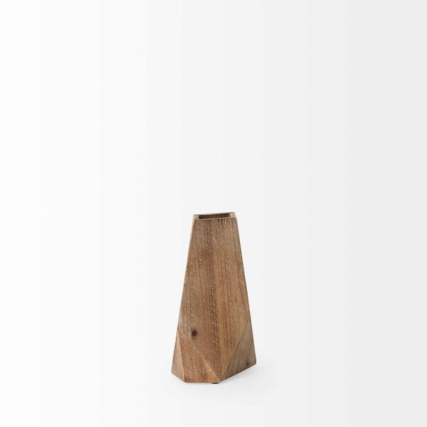 Allen IV Natural Brown Wood Oval Vase, image 4