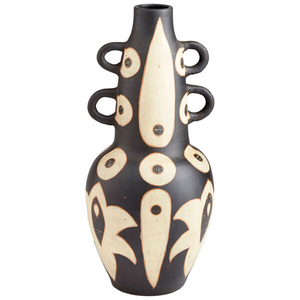 Black and White 13-Inch Navajo Vase, image 1
