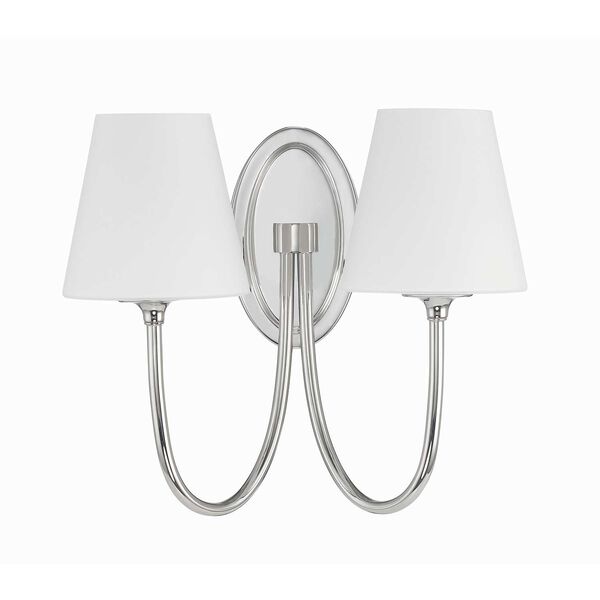 Juno Polished Nickel Two-Light Wall Sconce, image 2