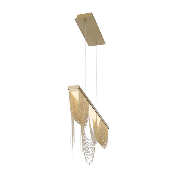 Tenda Gold and Brushed Brass 36-Inch Integrated LED Chandelier, image 4
