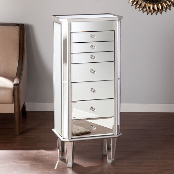 Margaux Mirrored Jewelry Armoire, image 1