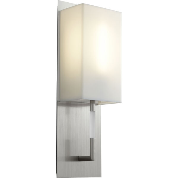 Epoch Satin Nickel One-Light LED Wall Sconce with Matte White Shade, image 2