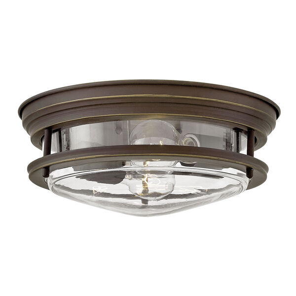 Hadley Oil Rubbed Bronze 12-Inch Two-Light Flush Mount, image 1