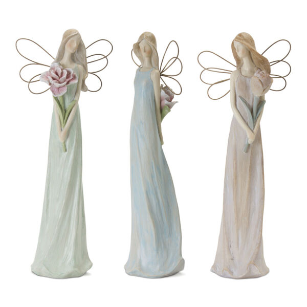 Blue and Green Angel Figurine, Set of 3, image 1